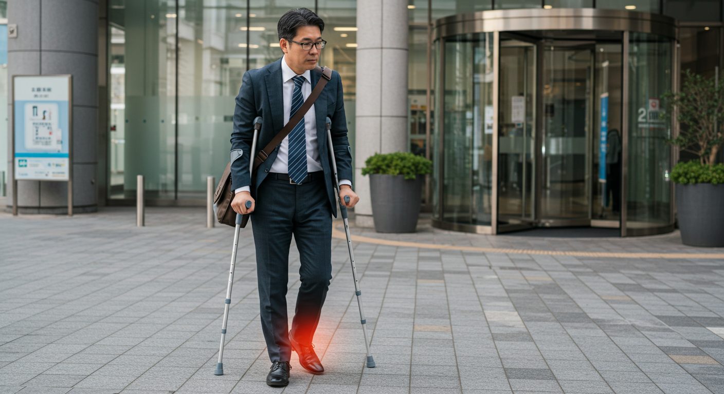 捻挫 仕事 休めない